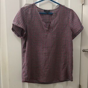 The Limited Pink and Black Geometric Blouse